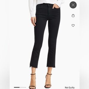 Mother The Insider Mid-Rise Frayed Step-Hem Stretch Crop Jeans